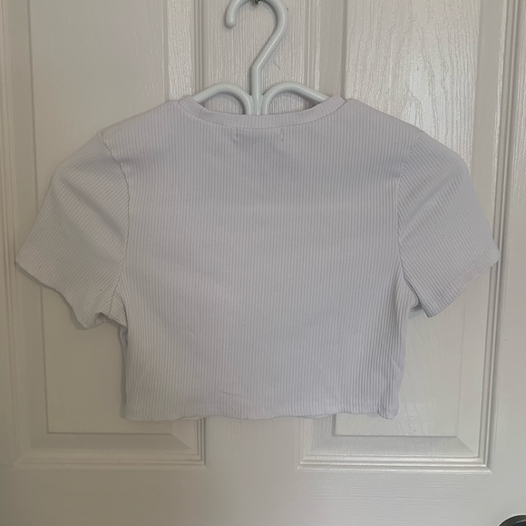White Cropped Tee - Picture 3 of 3